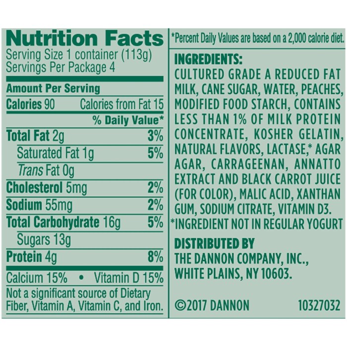 Activia probiotic nutrition facts